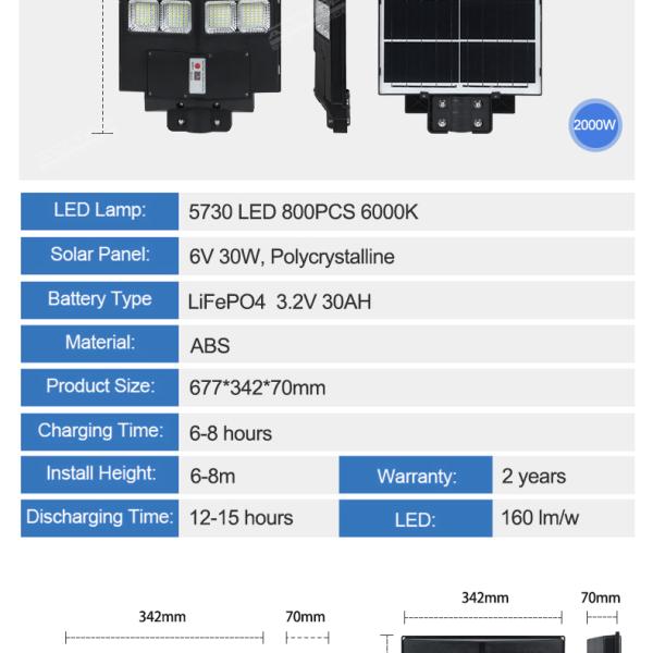 1000W Solar LED Street Light